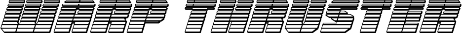 Preview of the Warp Thruster Chrome Italic font