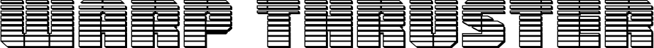 Preview of the Warp Thruster Chrome font