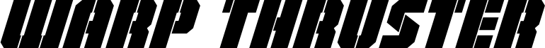 Preview of the Warp Thruster Condensed Italic font