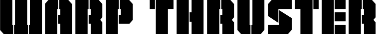Preview of the Warp Thruster Condensed font