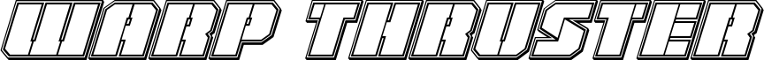 Preview of the Warp Thruster Engraved Italic font