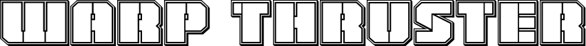 Preview of the Warp Thruster Engraved Regular font