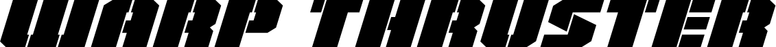Preview of the Warp Thruster Expanded Italic font