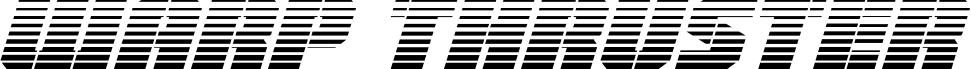 Preview of the Warp Thruster Gradient Italic font
