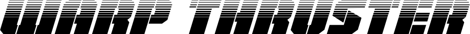 Preview of the Warp Thruster Half-Tone Italic font