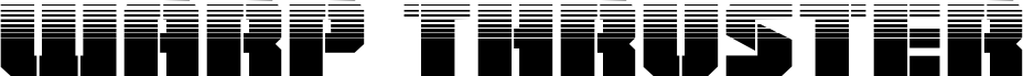 Preview of the Warp Thruster Half-Tone Regular font