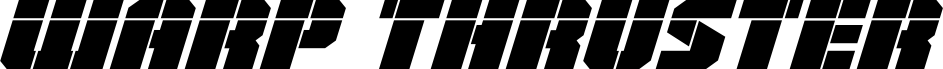 Preview of the Warp Thruster Laser Italic font