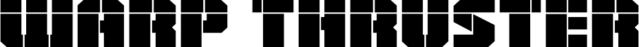 Preview of the Warp Thruster Laser Regular font