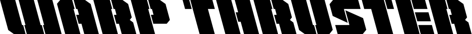 Preview of the Warp Thruster Leftalic font