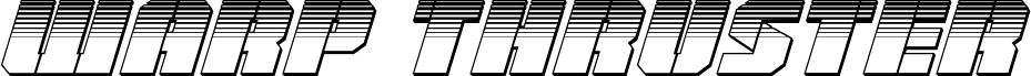 Preview of the Warp Thruster Platinum Italic font