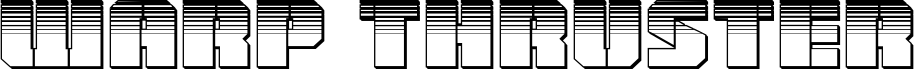 Preview of the Warp Thruster Platinum font