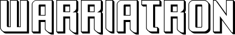 Preview of the Warriatron 3D Straight font