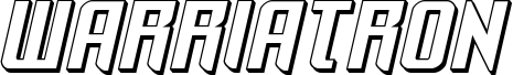 Preview of the Warriatron 3D font