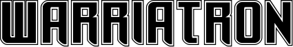 Preview of the Warriatron Academy Straight font