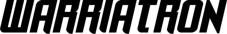 Preview of the Warriatron Bold font