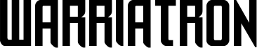 Preview of the Warriatron Condensed Straight font