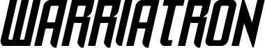 Preview of the Warriatron Condensed font