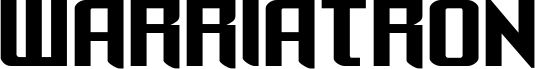 Preview of the Warriatron Expanded Straight font