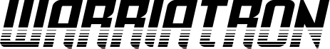 Preview of the Warriatron Halftone font