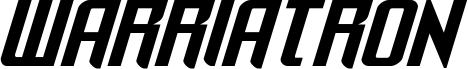 Preview of the Warriatron Italic font