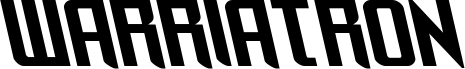 Preview of the Warriatron Leftalic font