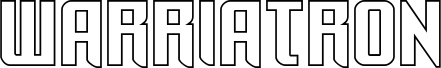 Preview of the Warriatron Outline Straight font