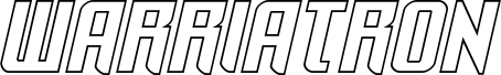Preview of the Warriatron Outline font