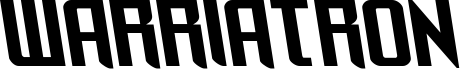 Preview of the Warriatron Semi-Leftalic font