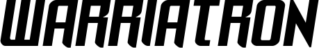 Preview of the Warriatron Semi-Straight font