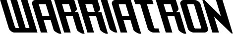 Preview of the Warriatron Super-Leftalic font