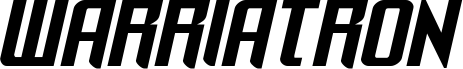 Preview of the Warriatron font
