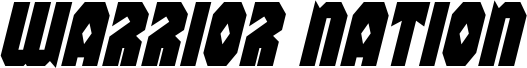 Preview of the Warrior Nation Bold Italic font