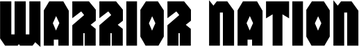 Preview of the Warrior Nation Bold font