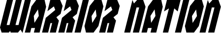 Preview of the Warrior Nation Condensed Ital font