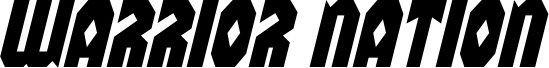 Preview of the Warrior Nation Italic font