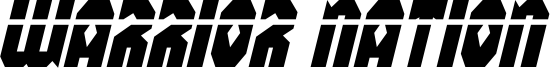 Preview of the Warrior Nation Laser Italic font