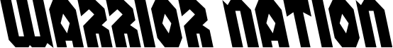 Preview of the Warrior Nation Leftalic font