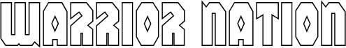 Preview of the Warrior Nation Outline font