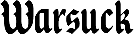 Preview of the Warsuck Regular font