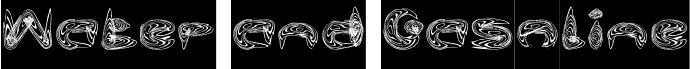 Vorschau der Schriftart Water and Gasoline-Inverse