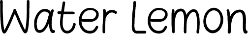 Water Lemon font