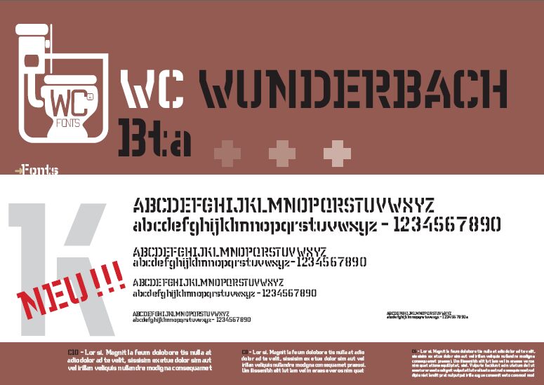WC Wunderbach Bta Schriftart