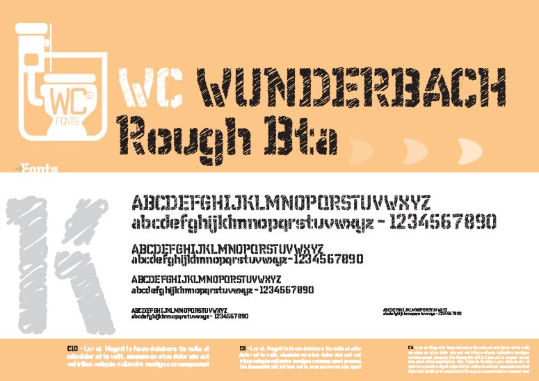 WC Wunderbach Rough Bta Czcionka