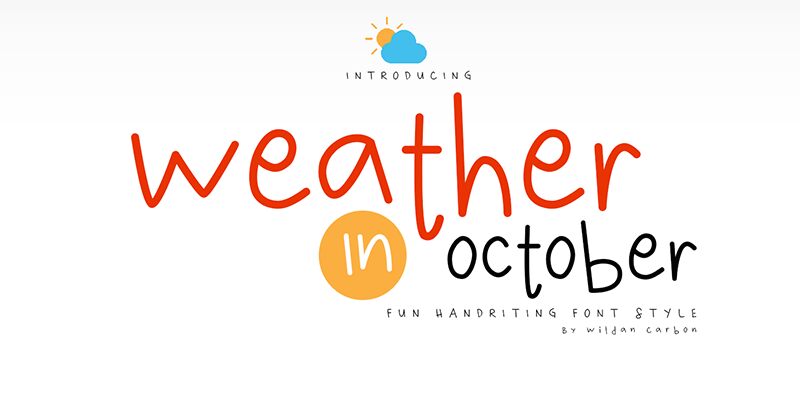 Weather in October Schriftart