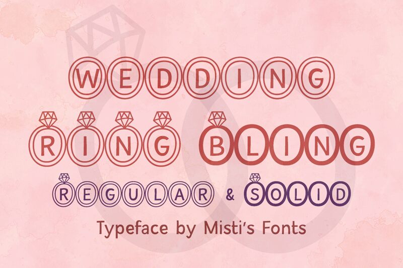 Wedding Ring Bling Schriftart