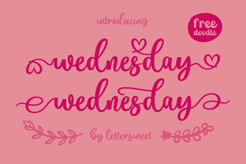 Wednesday Schriftart