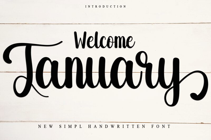Welcome January Schriftart