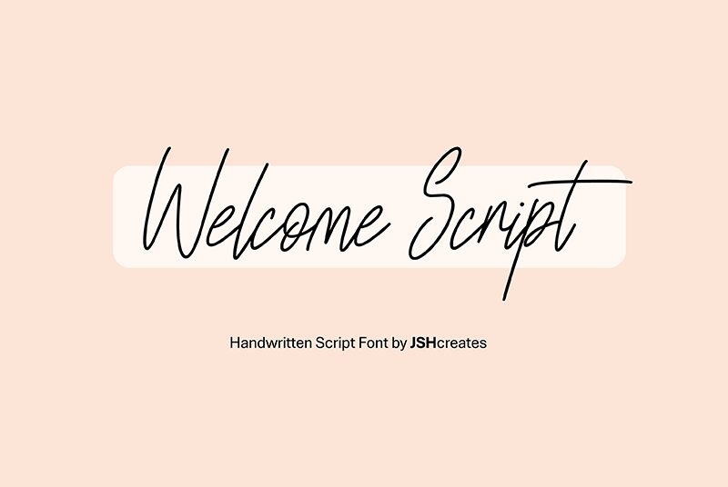 Welcome Script Schriftart