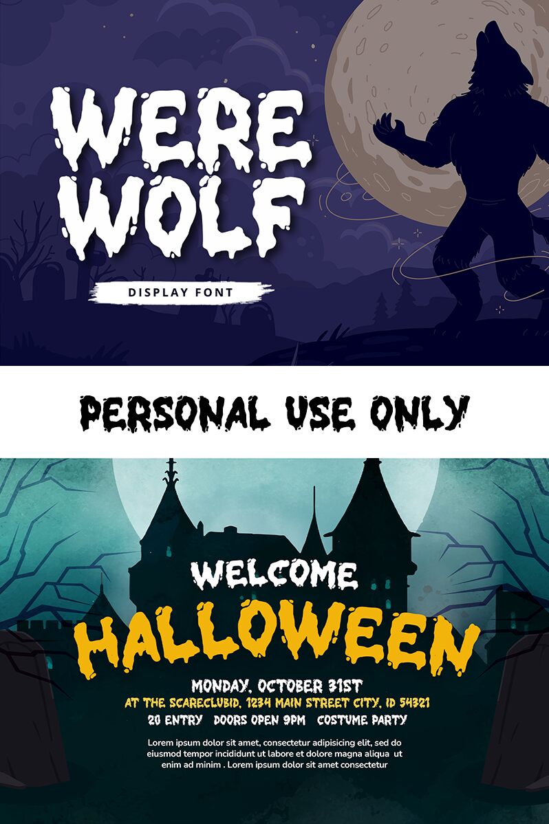 Werewolf Schriftart