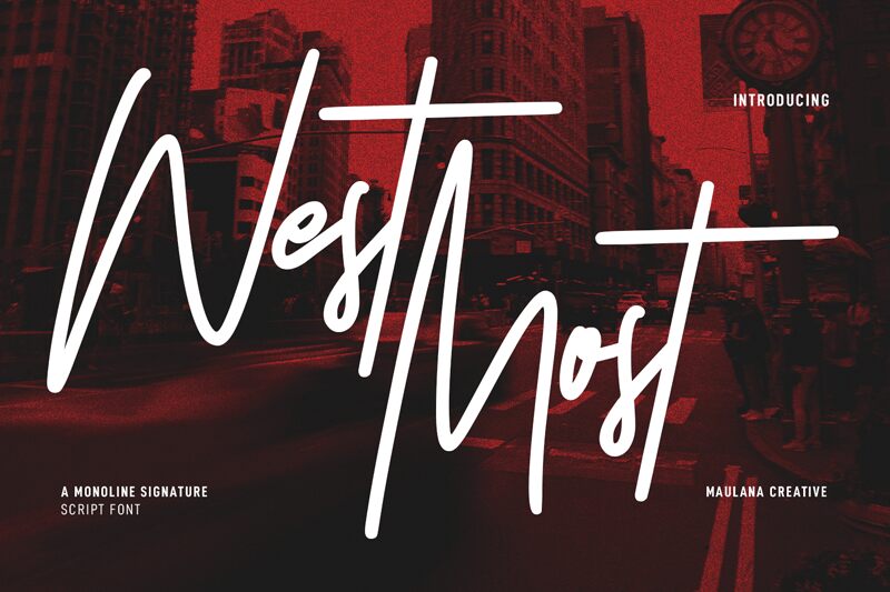 West Most Druh písma